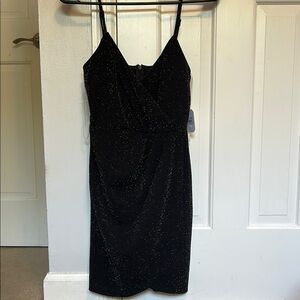 Altar'd State Sparkly Black Mini Dress